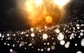 Abstract orange background with particles mesh