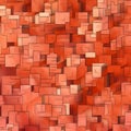 abstract orange background with square tiles in red and black colors, seamless texture Royalty Free Stock Photo