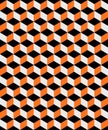 Abstract Orange and Black Cubes Background Illustration