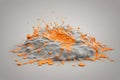 abstract Orange blob of paint texture background