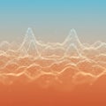 Abstract Orange and Blue Data Wave Background Royalty Free Stock Photo