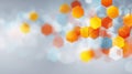 abstract orange and blue hexagons Royalty Free Stock Photo
