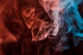 Abstract orange blue smoke Weipa