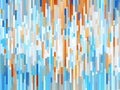abstract orange, blue, white background with thin vertical stripes of different colors, illustration, multicolored