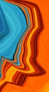 Abstract orange, blue and yellow fluid texture background with water waves. Solar Energy. metaverse. Alcohol ink color gradient. Royalty Free Stock Photo