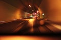 Abstract highway tunnel lights. Motion blur Royalty Free Stock Photo