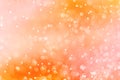 Abstract orange bokeh circles , bokeh abstract Christmas and new year theme background, orange defocused light Royalty Free Stock Photo