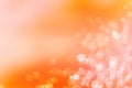 Abstract orange bokeh circles , bokeh abstract Christmas and new year theme background, orange defocused light Royalty Free Stock Photo