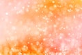 Abstract orange bokeh circles , bokeh abstract Christmas and new year theme background, orange defocused light Royalty Free Stock Photo