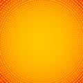 Abstract orange circular halftone background