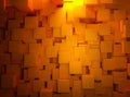 Abstract orange color mosaic background 3d design.
