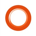 Abstract Orange Concentric Circle on White Background Royalty Free Stock Photo