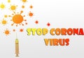 Abstract orange corona virus text background Royalty Free Stock Photo