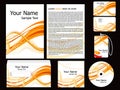 Abstract orange corporate id template