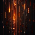 Abstract Orange Digital Data Stream Background Royalty Free Stock Photo