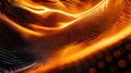 Abstract orange digital wave network generating data flow Royalty Free Stock Photo