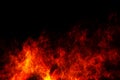 Abstract orange dust explosion on black background. Royalty Free Stock Photo