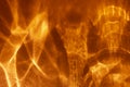 Abstract orange fire like background with shadows and sparkles. Royalty Free Stock Photo