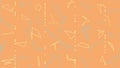 Abstract orange geometric pattern background with random object Royalty Free Stock Photo