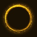 Abstract orange glowing ring