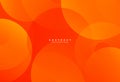 Abstract orange gradient geometric background with circles lines. Dynamic shapes. Modern simple colorful circle shapes graphic Royalty Free Stock Photo