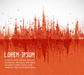 Abstract orange grunge background with place for your text. Vector illustration. Royalty Free Stock Photo