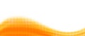 Abstract orange halftone wavy line