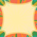 Abstract Orange Hibiscus [Summer] (Square Frame Edge for Social Media) - Background