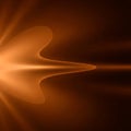 Abstract Orange Light Flow on Dark Background Royalty Free Stock Photo