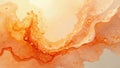 Abstract orange liquid swirl with bubbles a dynamic and textured background image for design projects. Generative AI Royalty Free Stock Photo