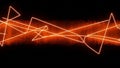 Abstract orange neon light streaks on a dark textured background Royalty Free Stock Photo