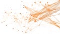 Abstract Orange Network Connection, Digital Data Flow, Complex System Visualization.  Perfect for tech, science, and communication Royalty Free Stock Photo