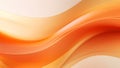 Abstract orange peach waves design with smooth curves and soft shadows on clean modern background Royalty Free Stock Photo