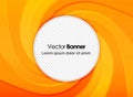 Abstract orange power banner with whirlpool