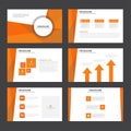 Abstract Orange presentation template flat design set for brochure flyer leaflet marketing