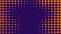 Abstract orange and purle duotone background . Halftone texture . Trendy gradient blue and purple texture