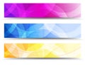 Abstract Orange Purple and Blue Web Banners Background