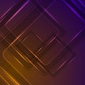 Abstract orange purple shiny geometric tech background Royalty Free Stock Photo