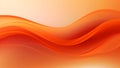 Abstract orange satin waves design with smooth curves and soft shadows on clean modern background Royalty Free Stock Photo