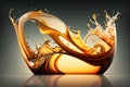 Abstract Orange Shape Liquid Wave Splash Illustration Royalty Free Stock Photo