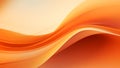 Abstract orange silk waves design with smooth curves and soft shadows on clean modern background Royalty Free Stock Photo