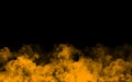 Abstract orange smoke cloud on black background Royalty Free Stock Photo