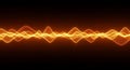 Abstract orange sound wave visualization showcasing audio technology and digital signal processing Royalty Free Stock Photo