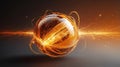abstract orange sphere energy for illustration backgro ai generated Royalty Free Stock Photo