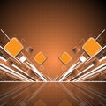 Abstract orange square background