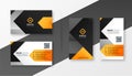 Abstract orange theme business card design