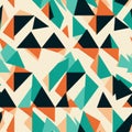 Geometric Triangles: A Bold And Lively Mid-century Pattern Royalty Free Stock Photo