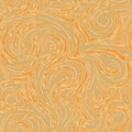 Abstract orange vector texture of smooth spirals and loops. Fiber wood or marble twisted pattern. Waves or ripples Royalty Free Stock Photo