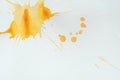 Abstract orange watercolor splatters