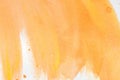 Abstract orange watercolor strokes as